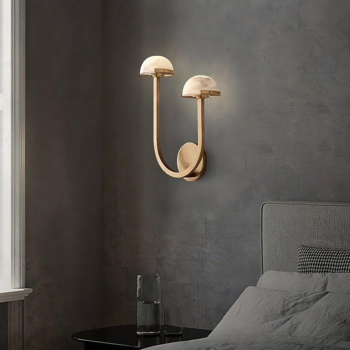 Svamp Alabaster Vägglampa