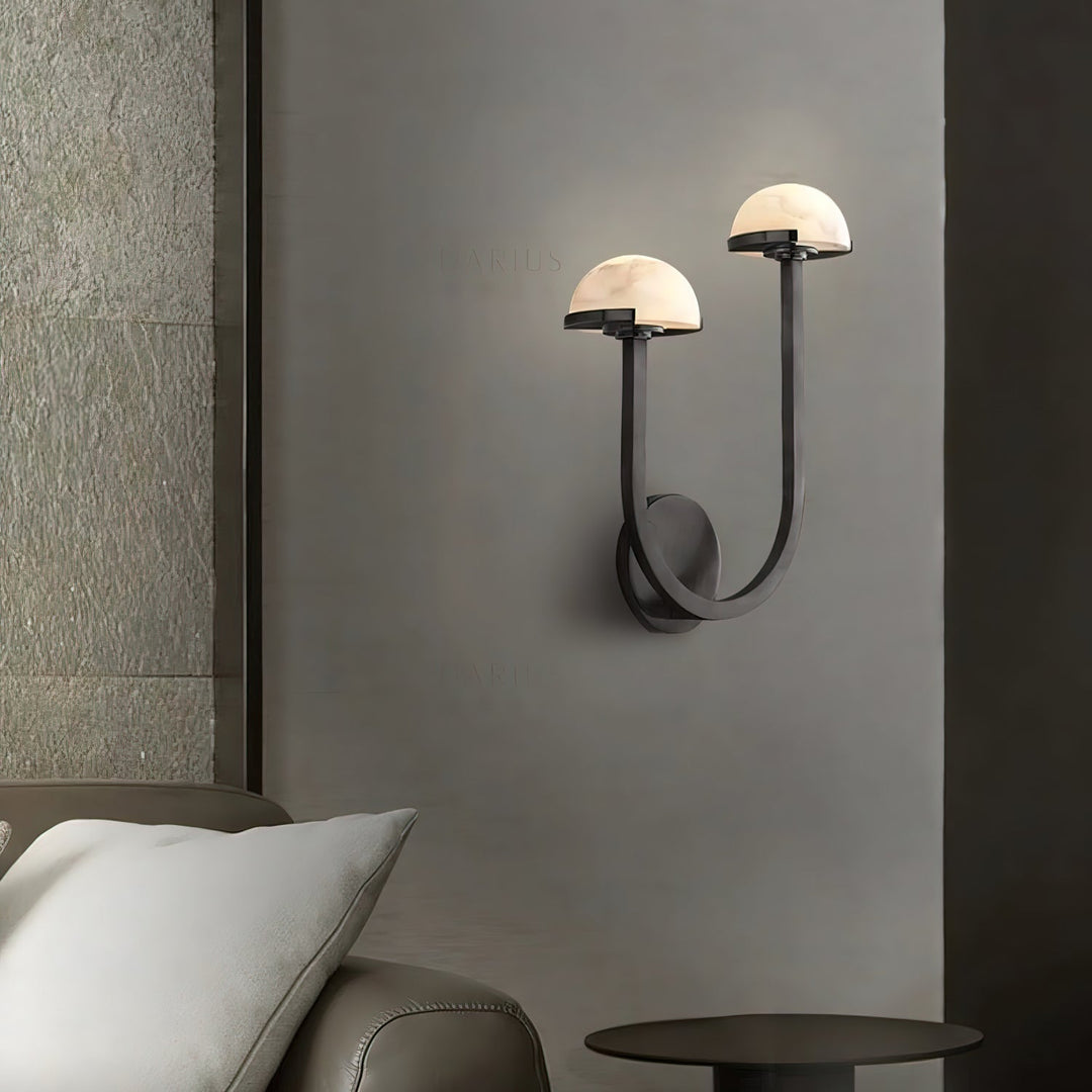Svamp Alabaster Vägglampa