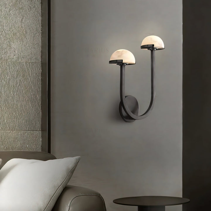 Svamp Alabaster Vägglampa