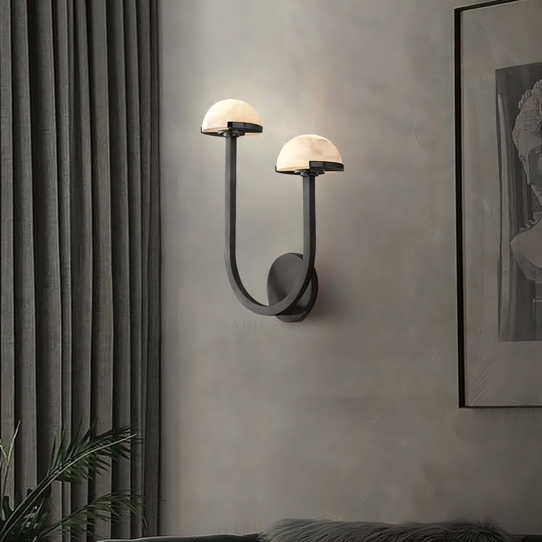 Svamp Alabaster Vägglampa