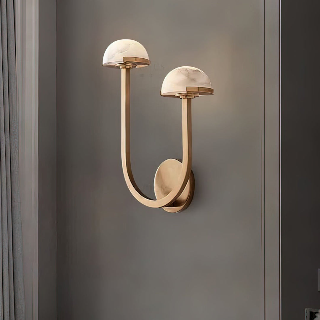 Svamp Alabaster Vägglampa