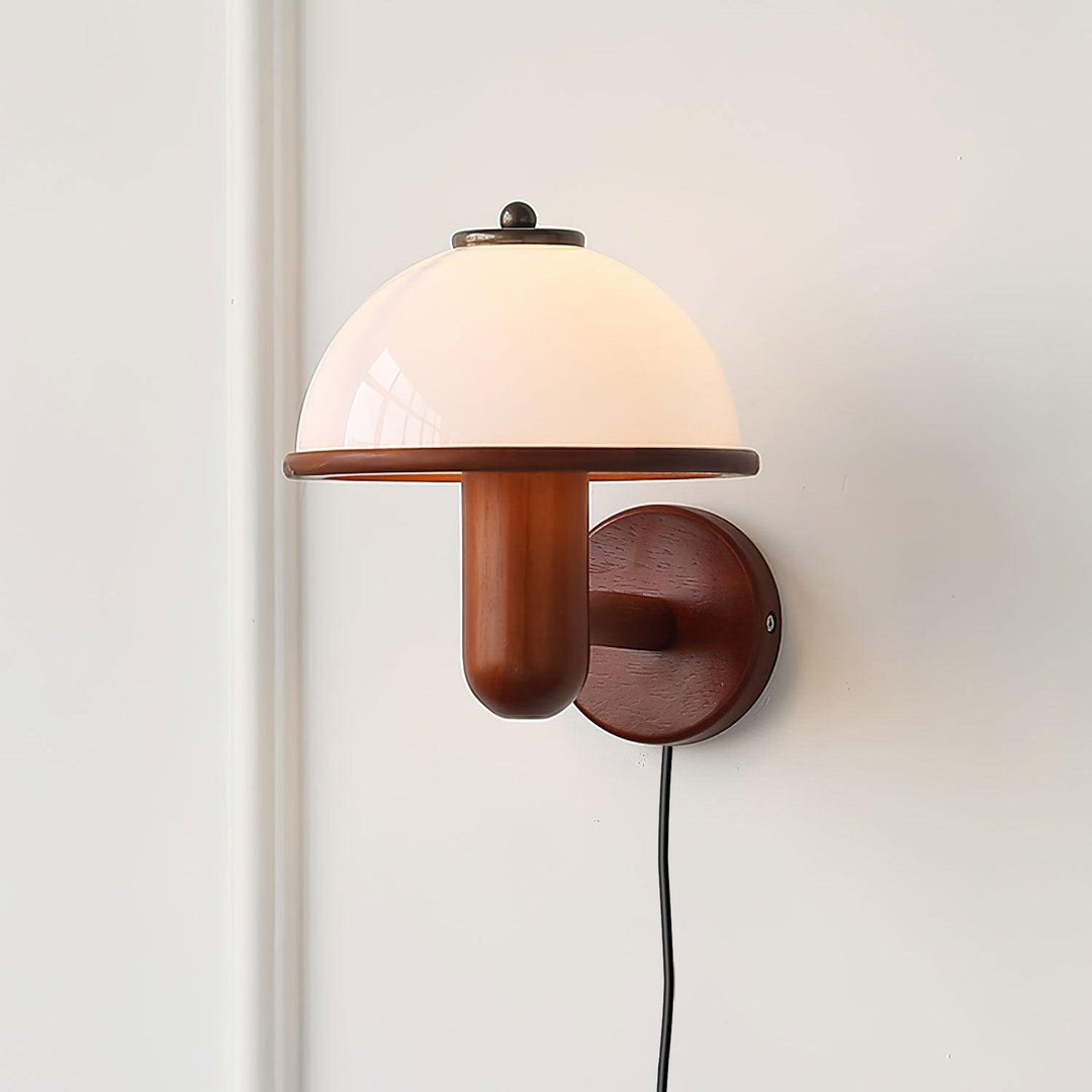 Svamp Trä Vägglampa