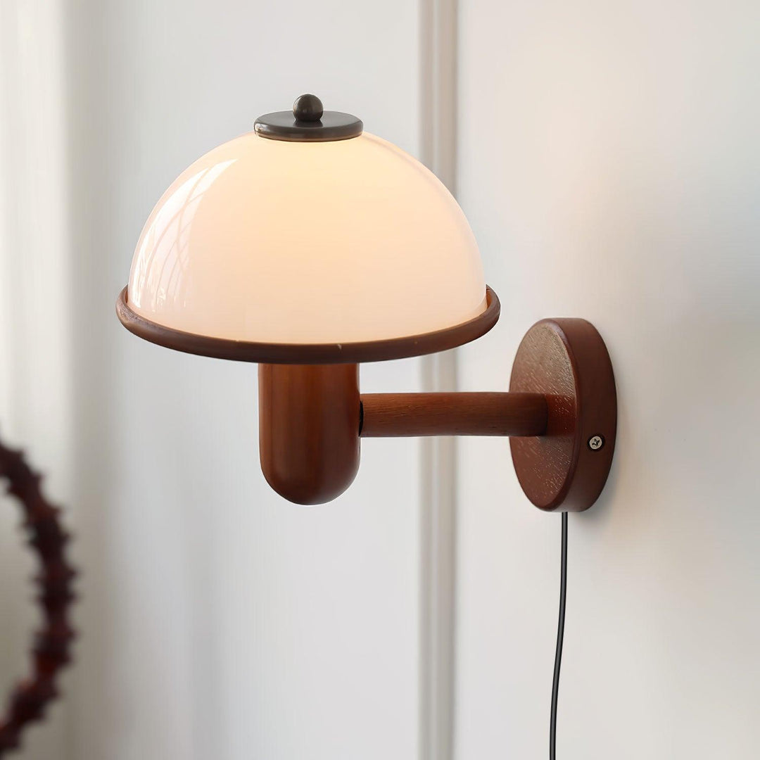 Svamp Trä Vägglampa