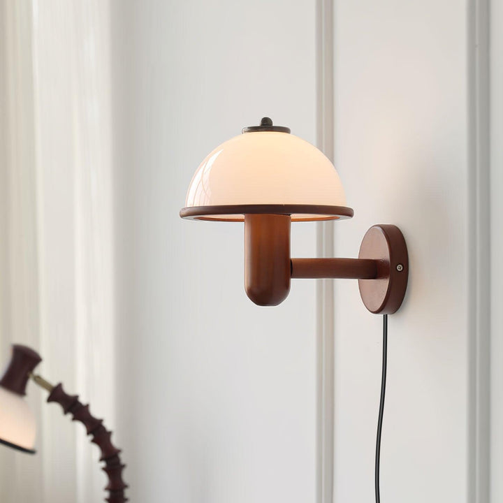 Svamp Trä Vägglampa