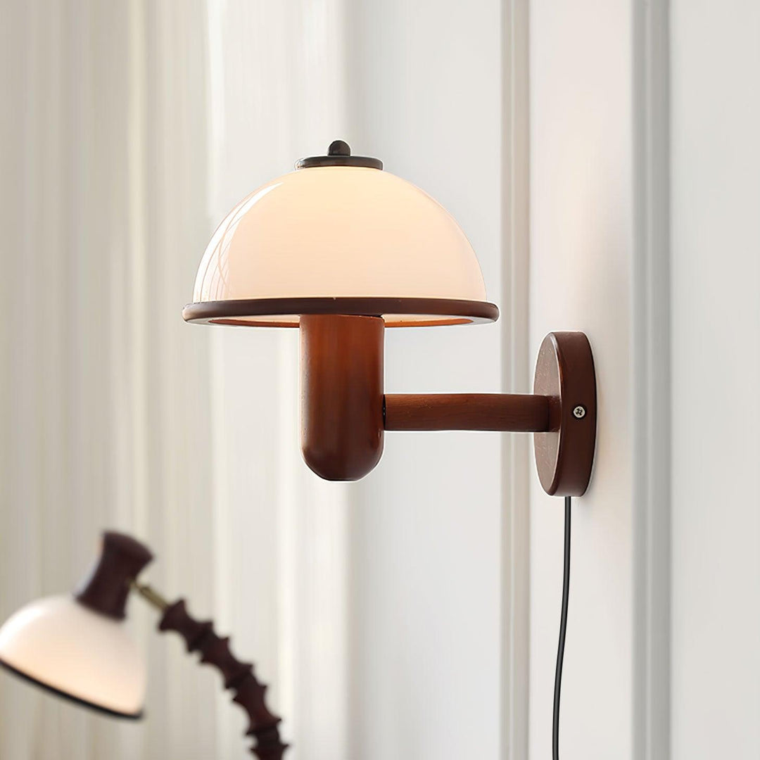 Svamp Trä Vägglampa