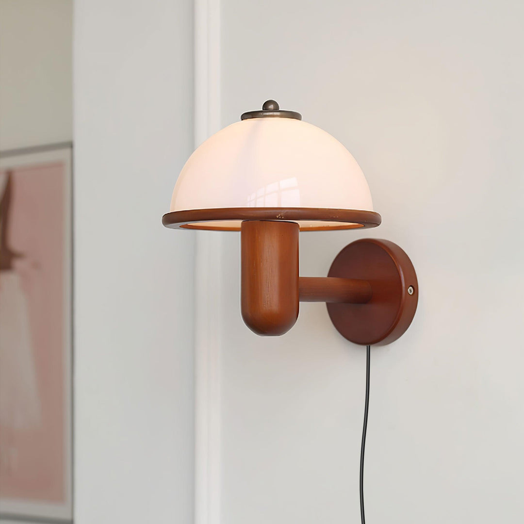 Svamp Trä Vägglampa