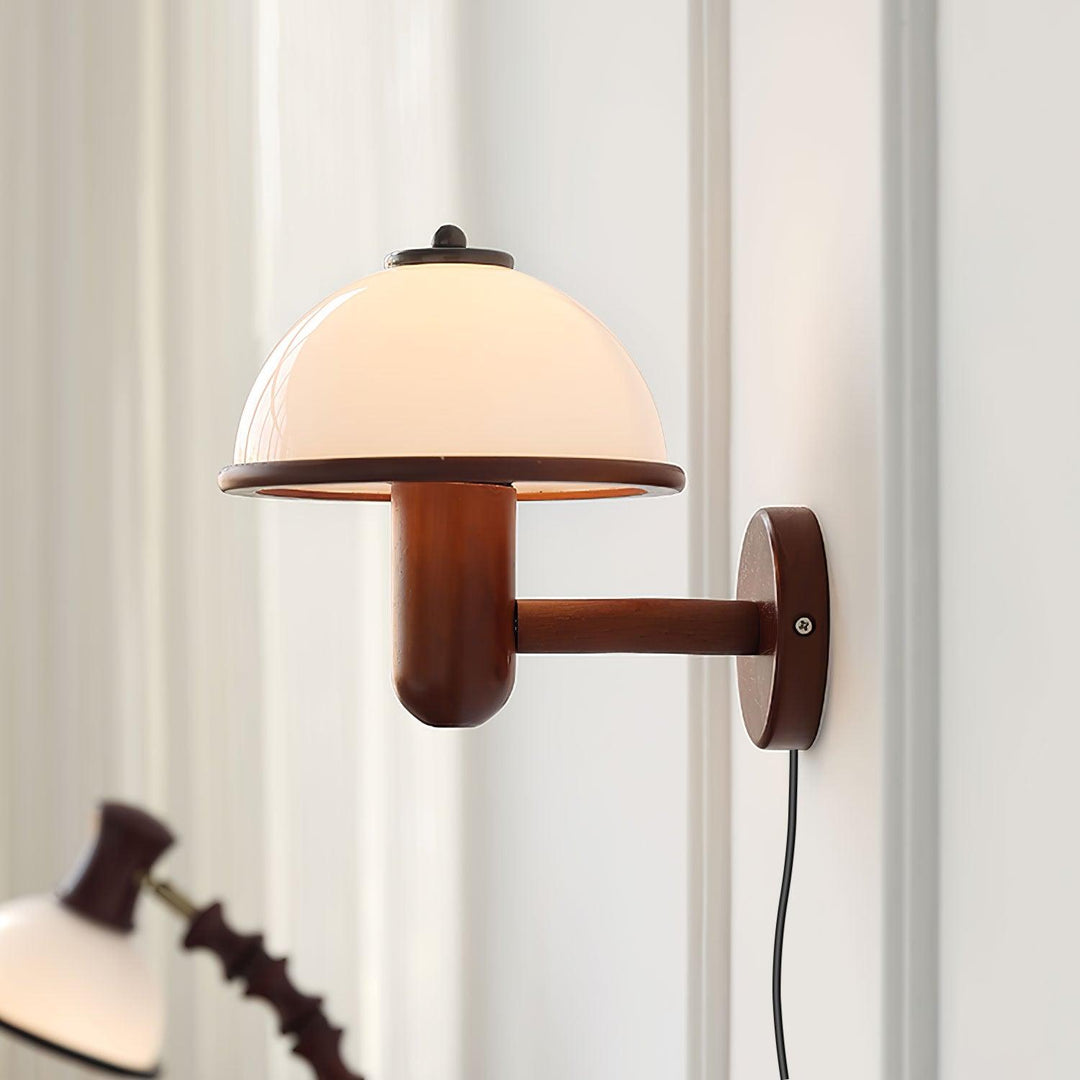 Svamp Trä Vägglampa