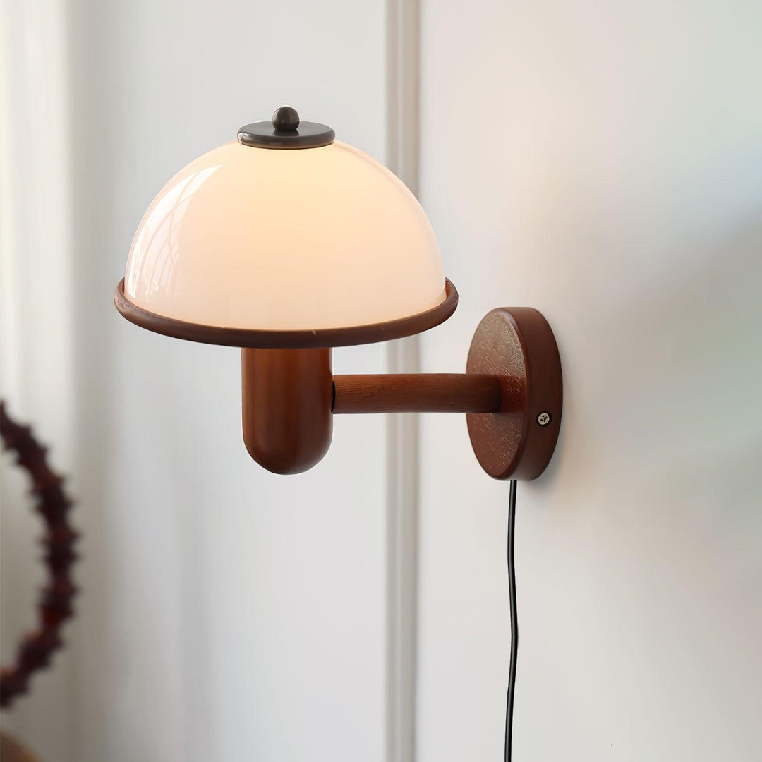 Svamp Trä Vägglampa