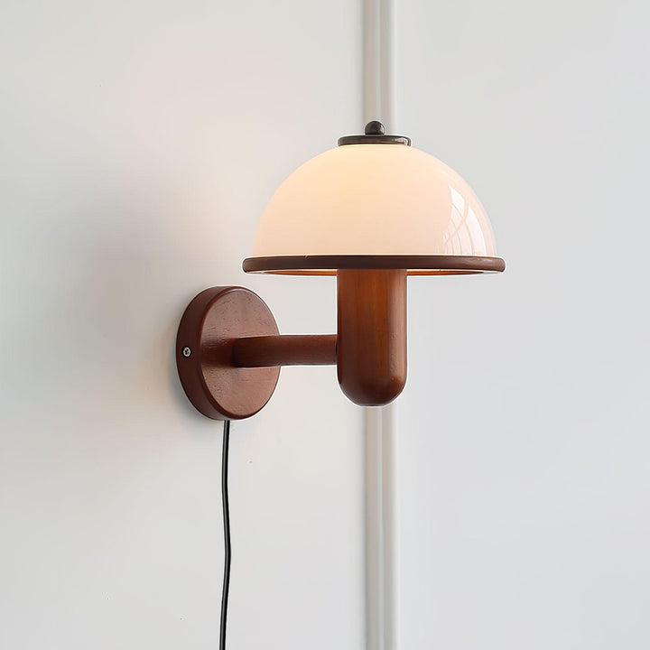 Svamp Trä Vägglampa