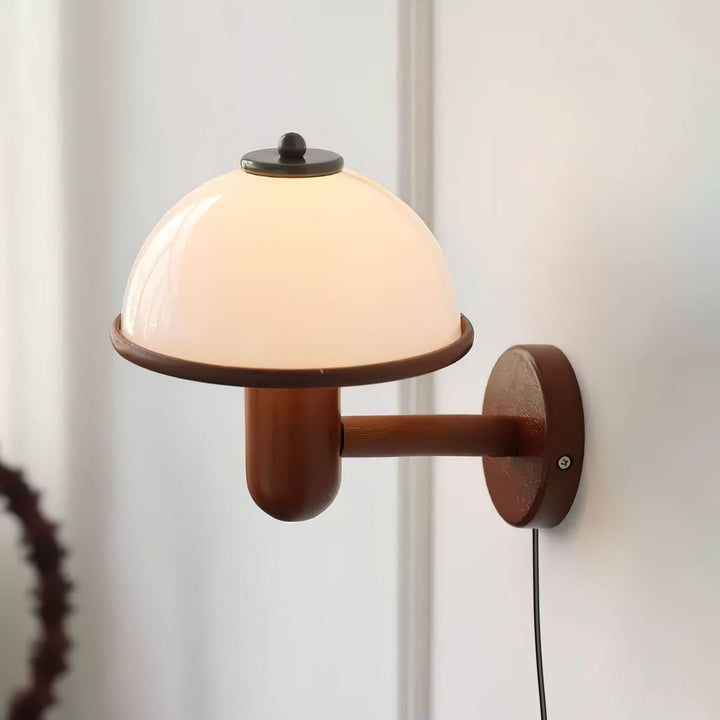 Svamp Trä Vägglampa