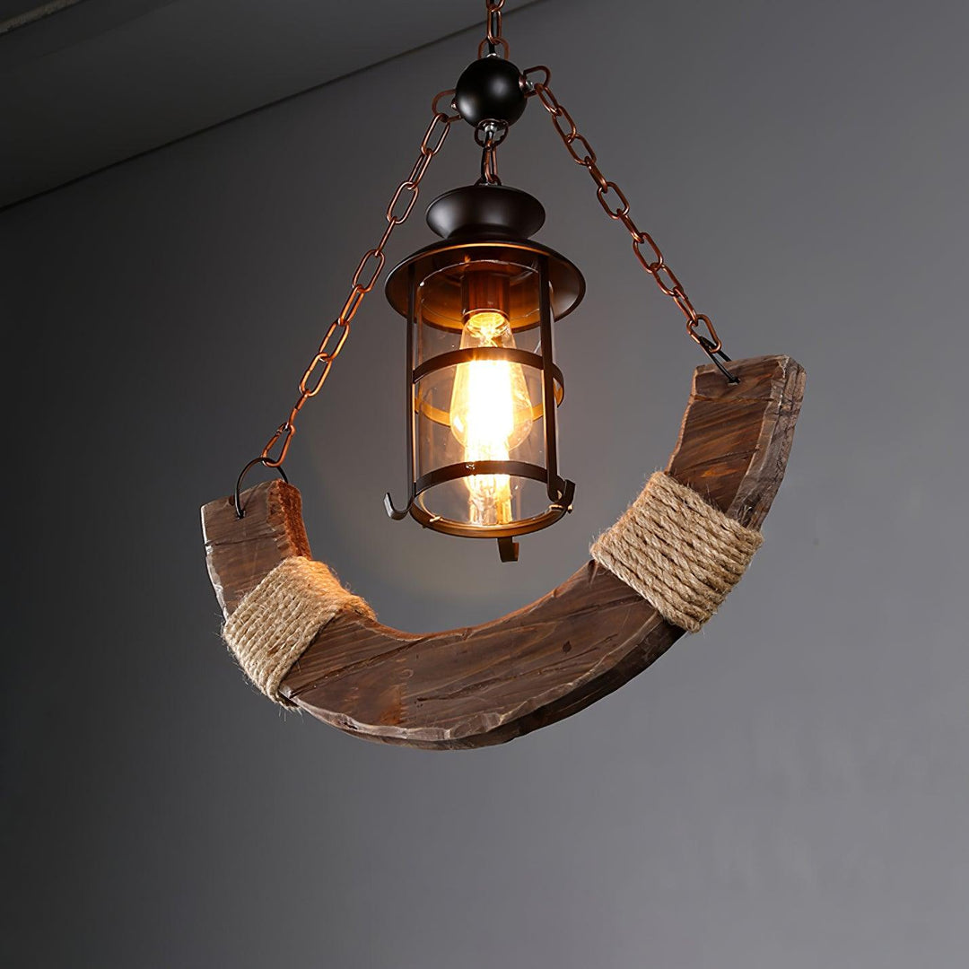 Maritim industriell stil träkrona