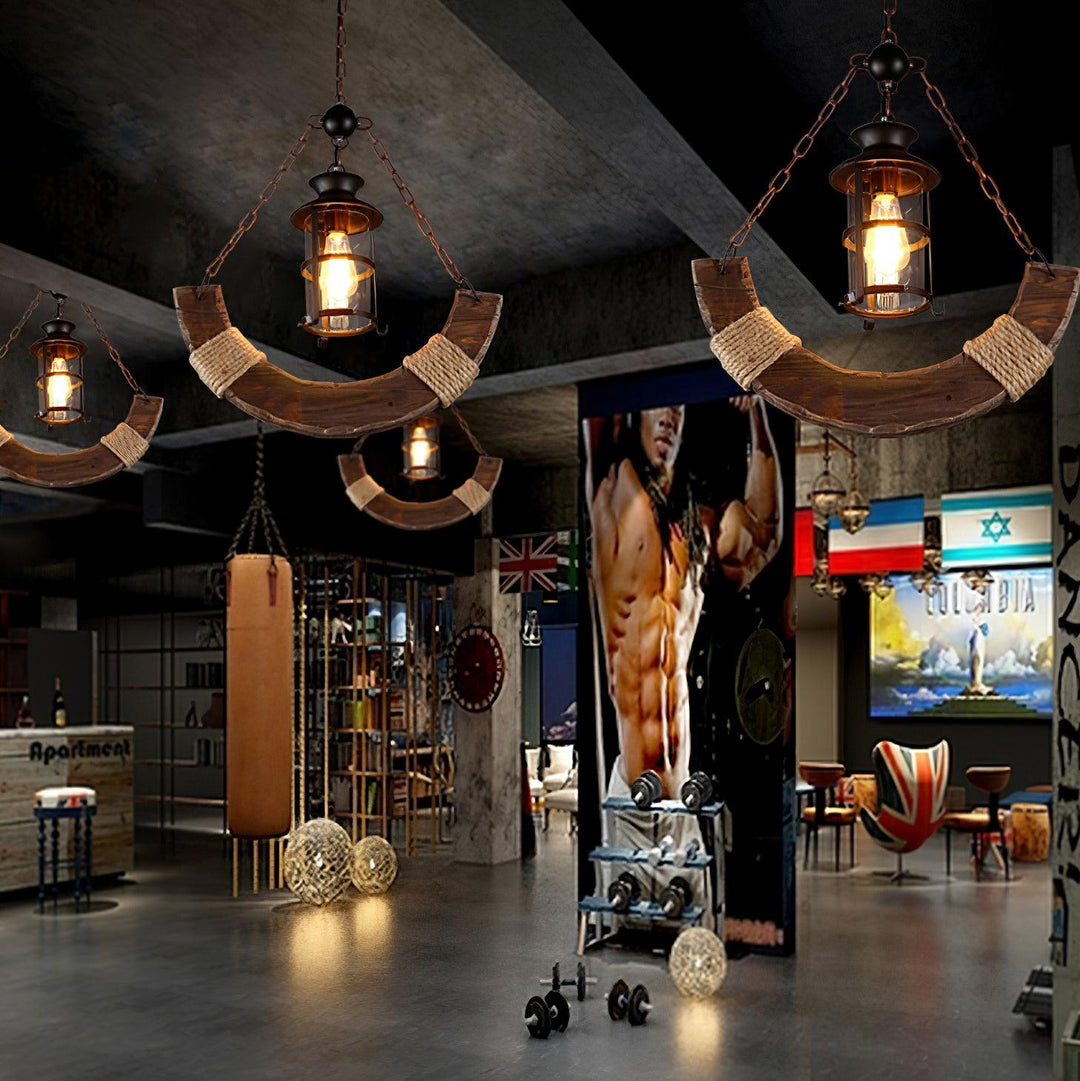 Maritim industriell stil träkrona