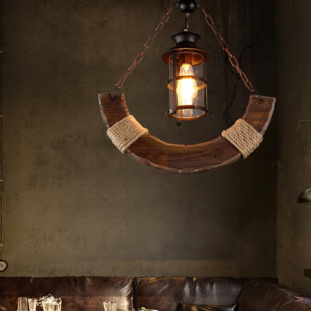 Maritim industriell stil träkrona