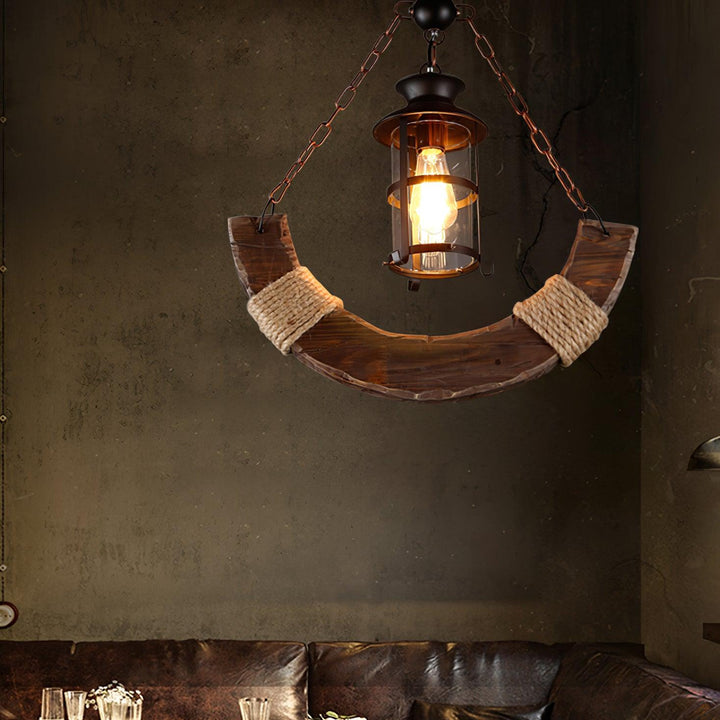 Maritim industriell stil träkrona