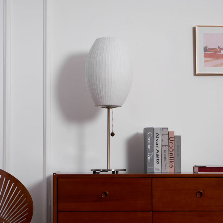 Faux Silk Bubble Bordslampa