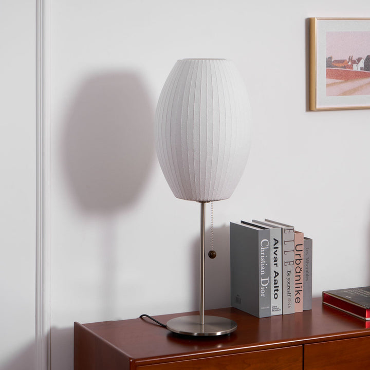Faux Silk Bubble Bordslampa