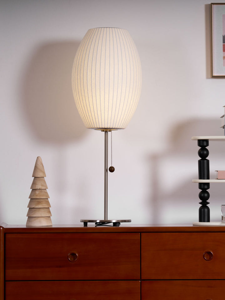Faux Silk Bubble Bordslampa