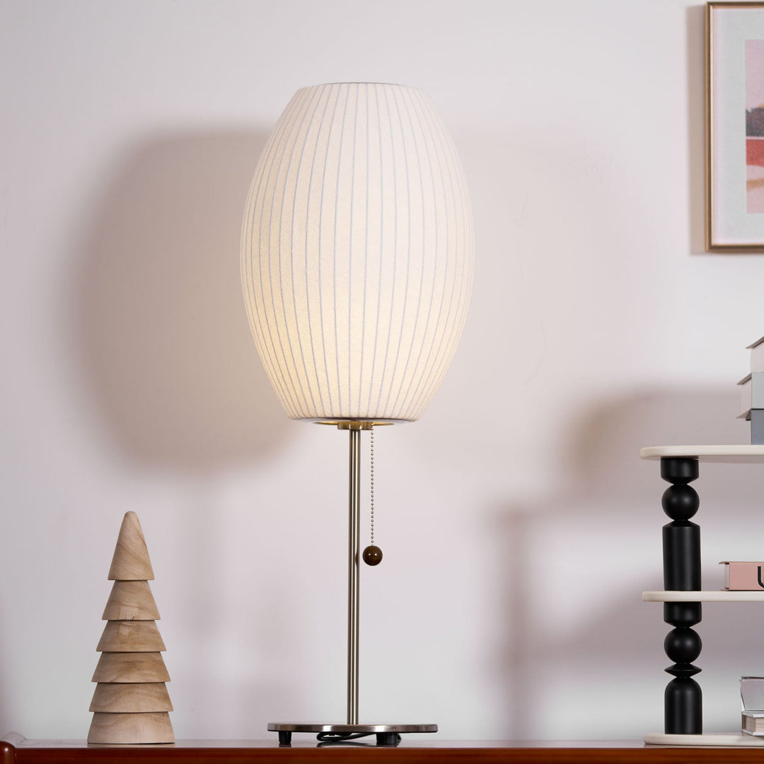 Faux Silk Bubble Bordslampa