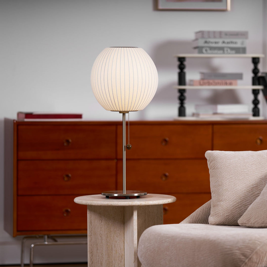 Faux Silk Bubble Bordslampa
