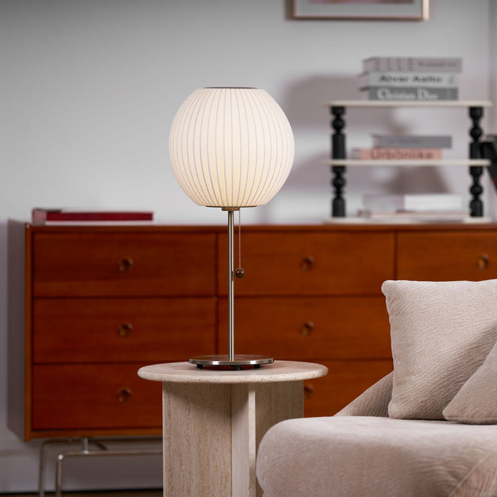 Faux Silk Bubble Bordslampa