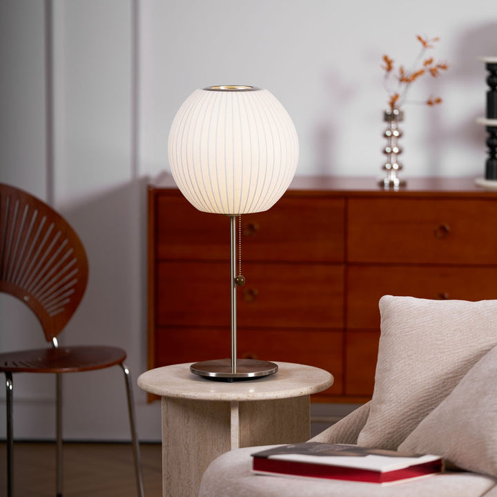 Faux Silk Bubble Bordslampa