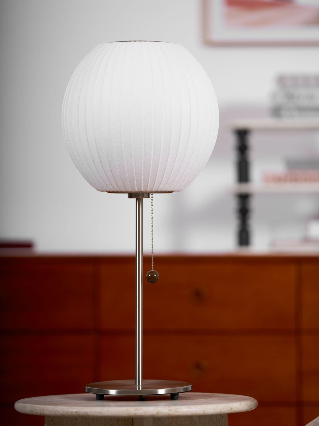 Faux Silk Bubble Bordslampa