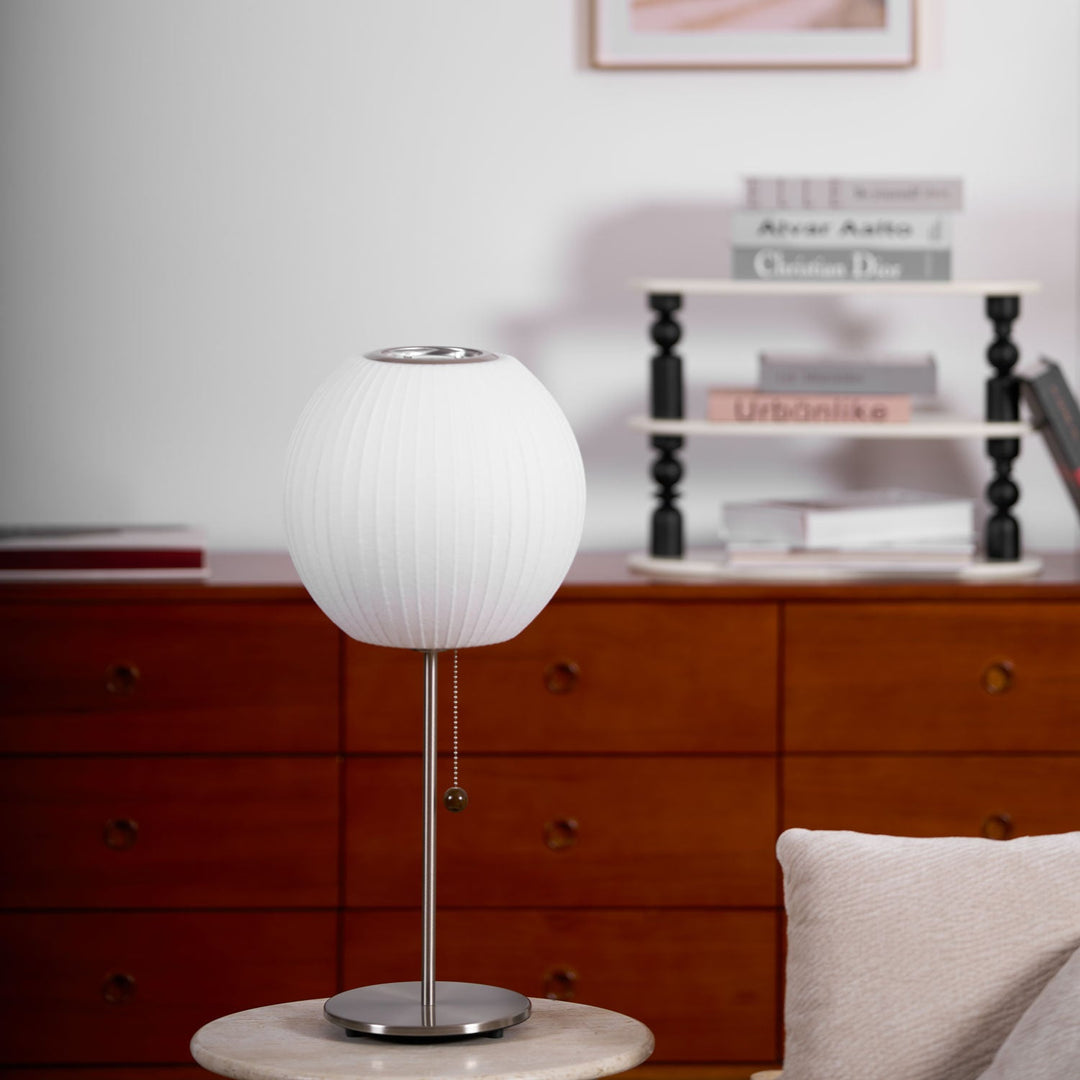 Faux Silk Bubble Bordslampa