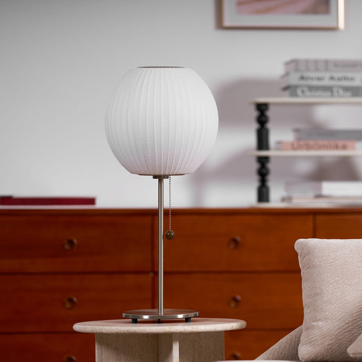 Faux Silk Bubble Bordslampa
