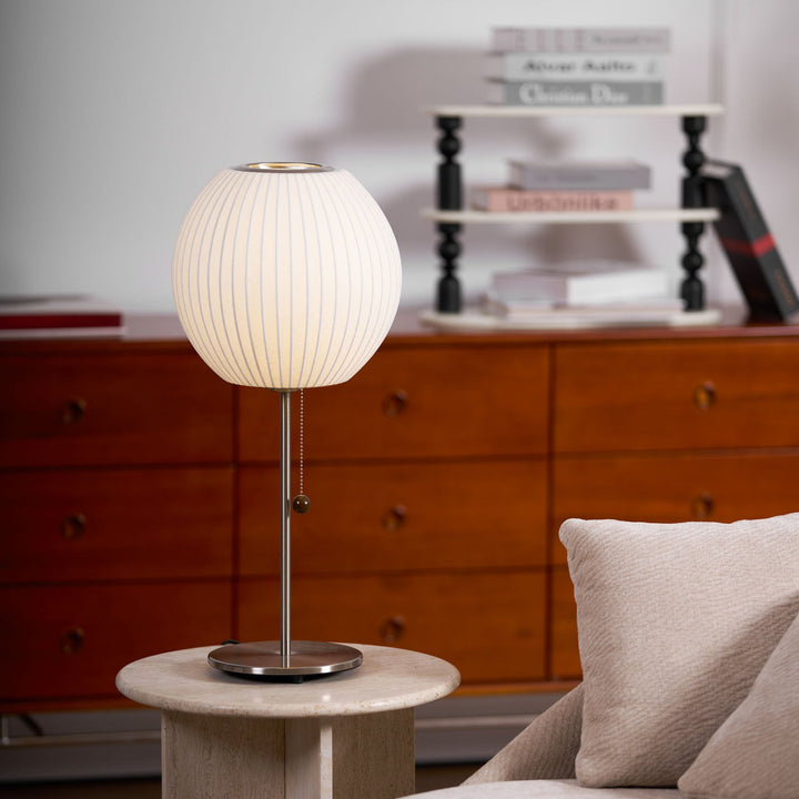 Faux Silk Bubble Bordslampa