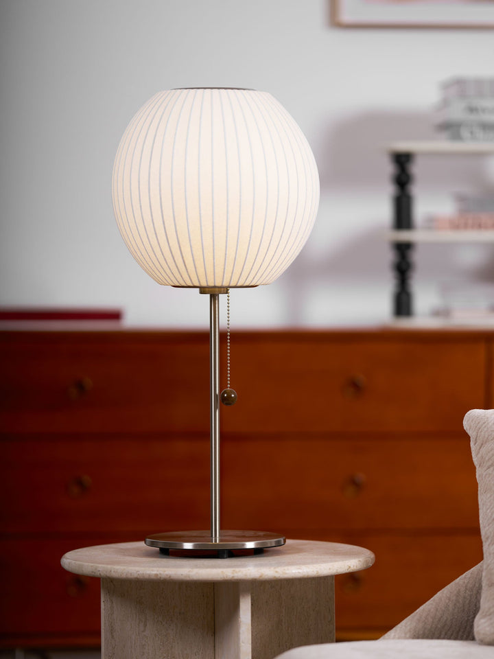 Faux Silk Bubble Bordslampa