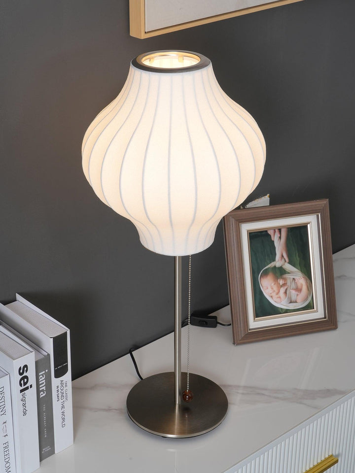 Faux Silk Bubble Bordslampa