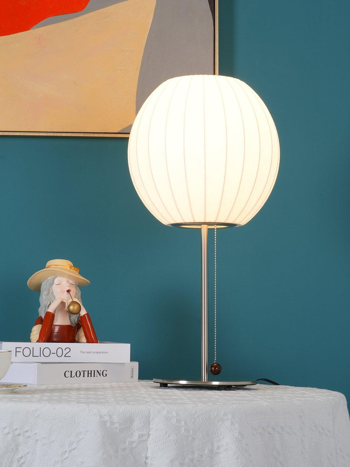 Faux Silk Bubble Bordslampa