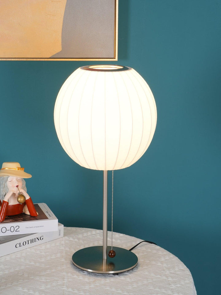 Faux Silk Bubble Bordslampa