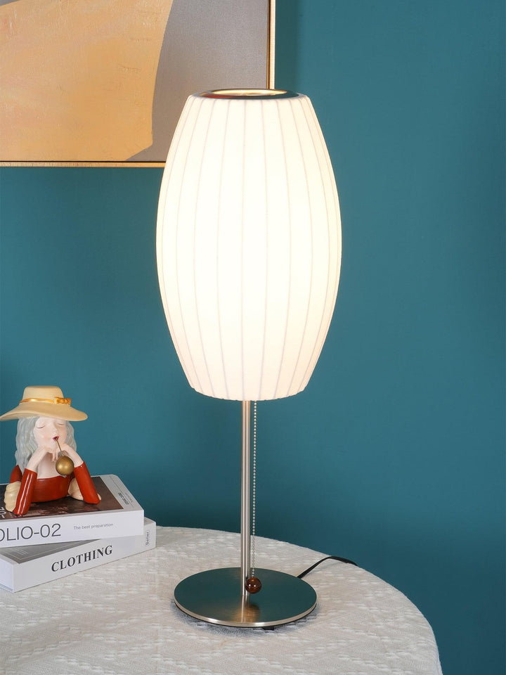 Faux Silk Bubble Bordslampa