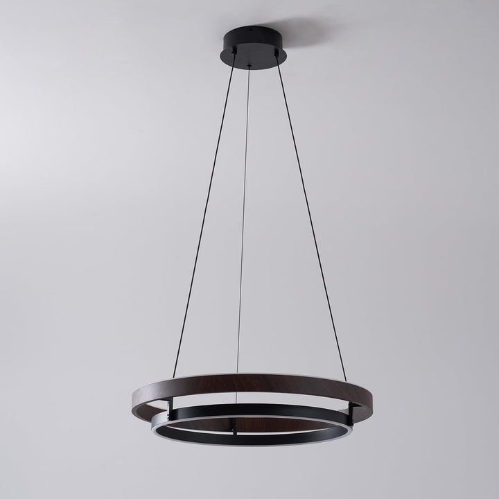 Trä Halo Pendellampa