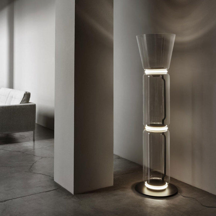 Bambu Glas Golvlampa