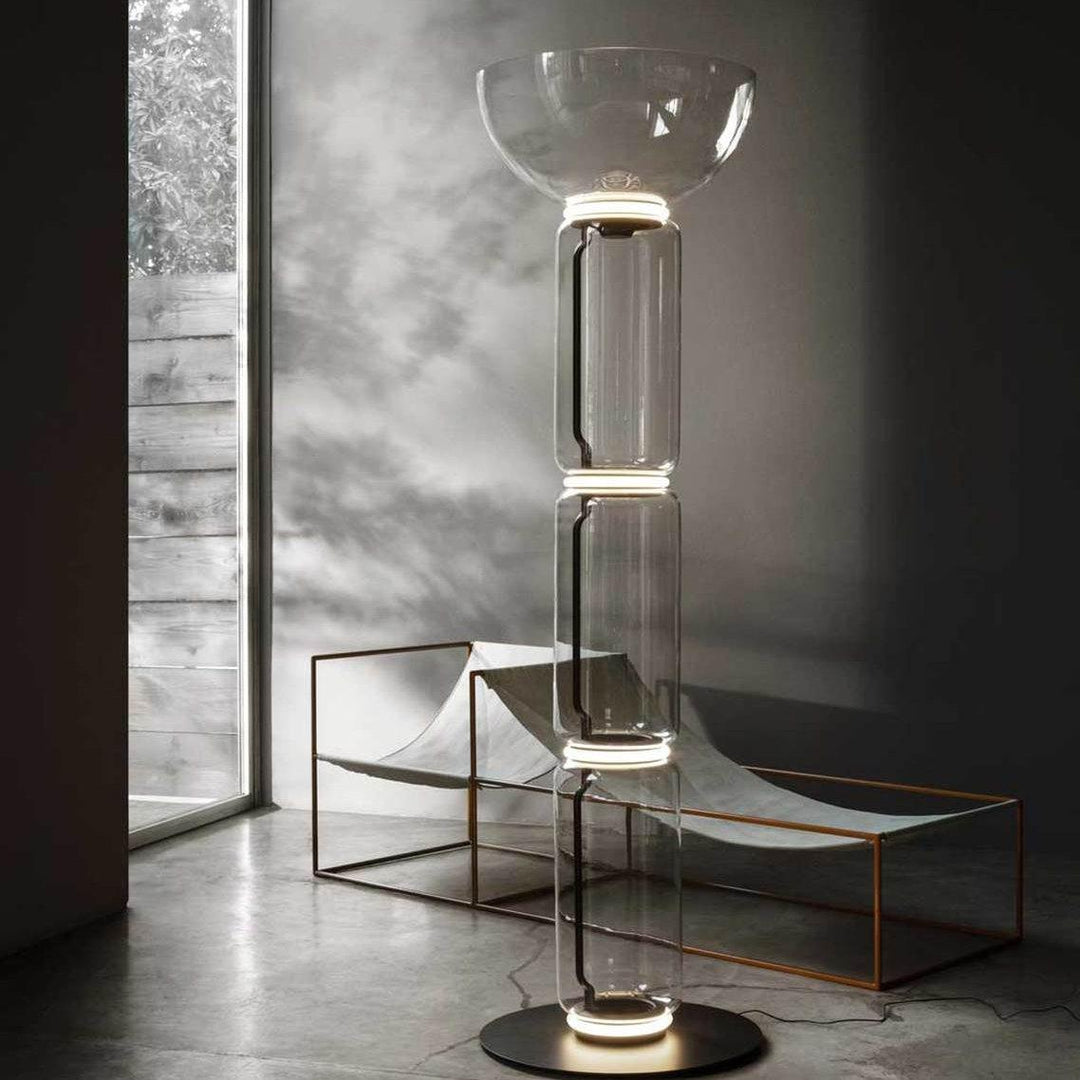 Bambu Glas Golvlampa