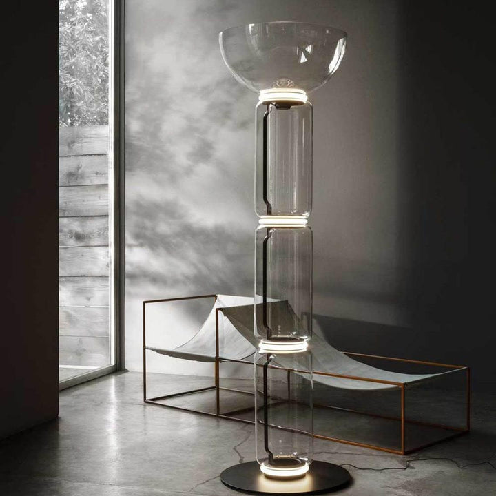 Bambu Glas Golvlampa