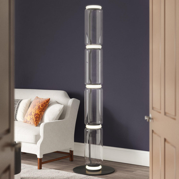 Bambu Glas Golvlampa
