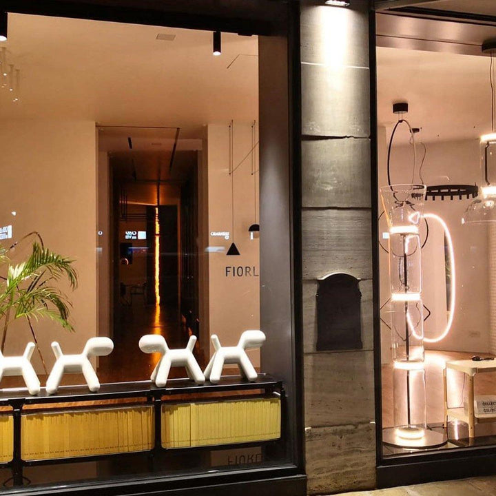 Bambu Glas Golvlampa