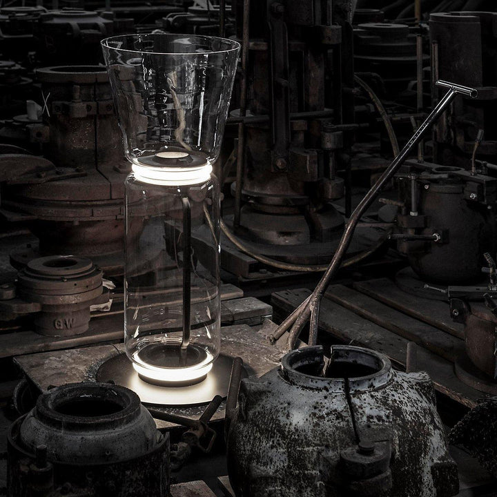 Bambu Glas Golvlampa