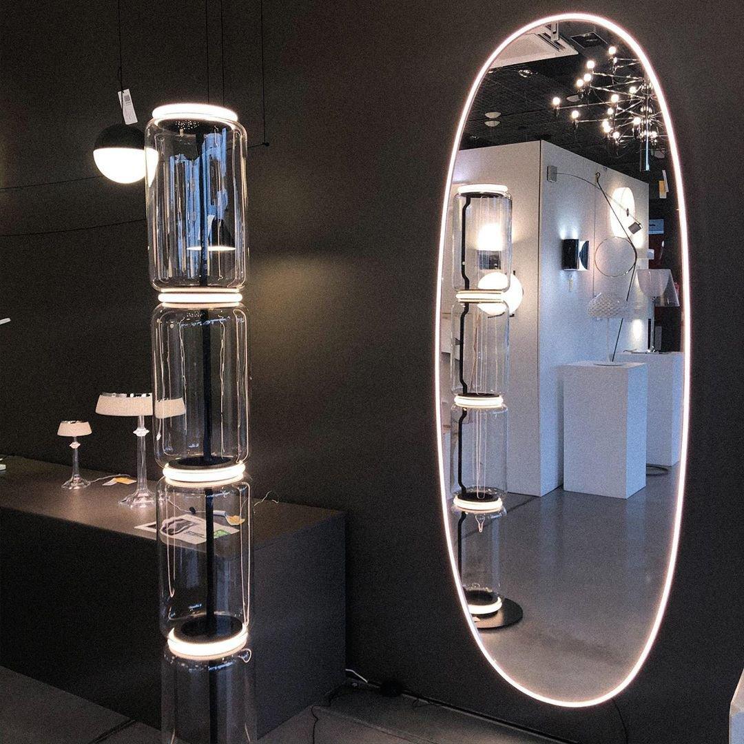 Bambu Glas Golvlampa