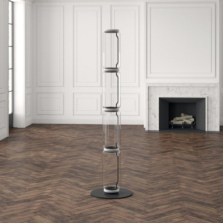 Bambu Glas Golvlampa