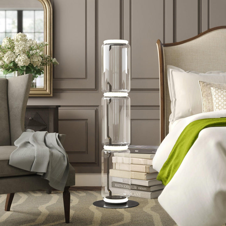 Bambu Glas Golvlampa