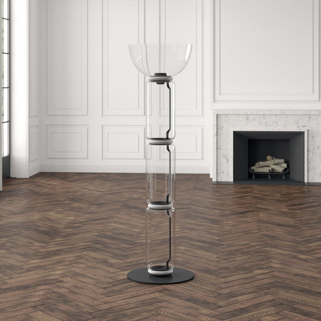 Bambu Glas Golvlampa
