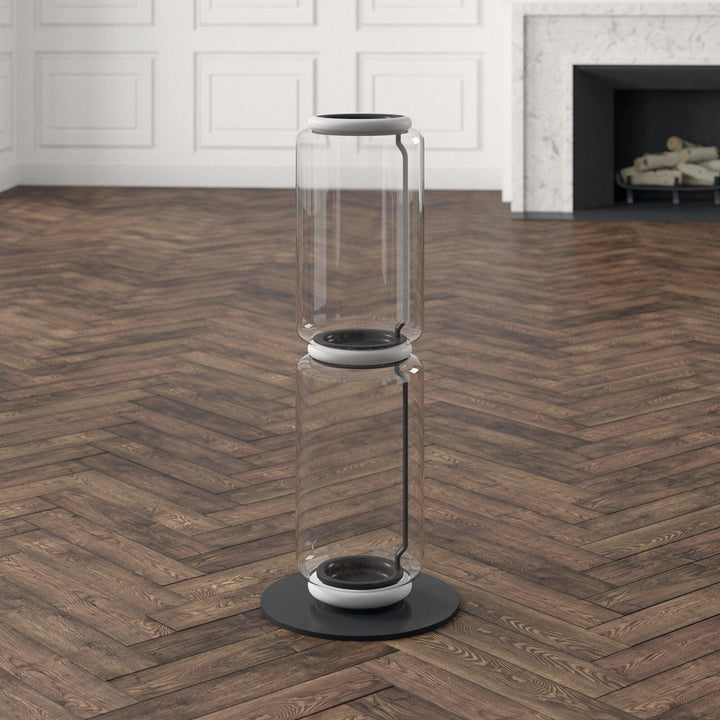 Bambu Glas Golvlampa