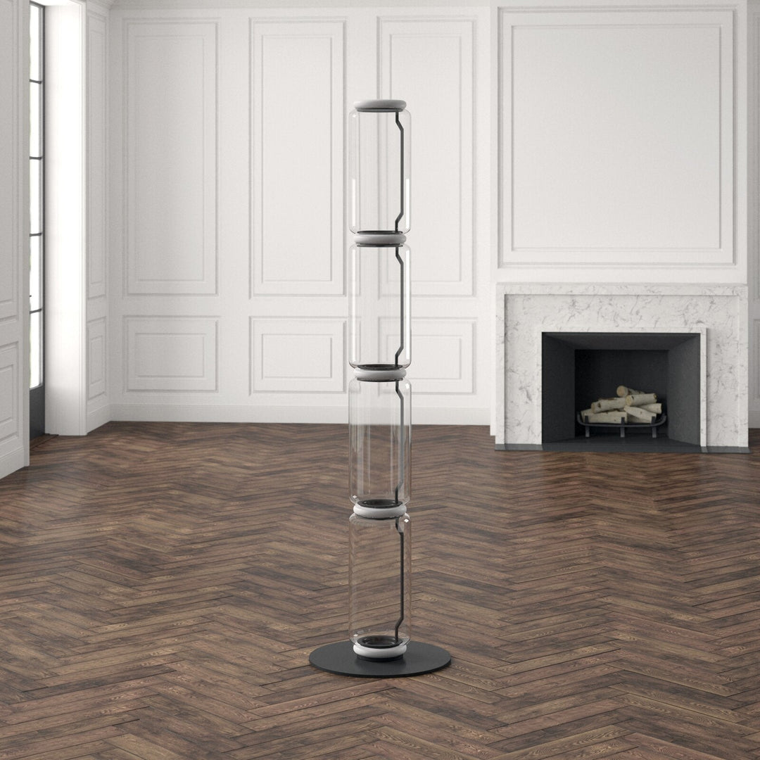 Bambu Glas Golvlampa
