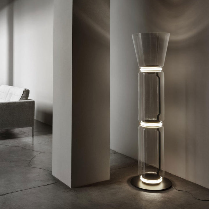 Bambu Glas Golvlampa
