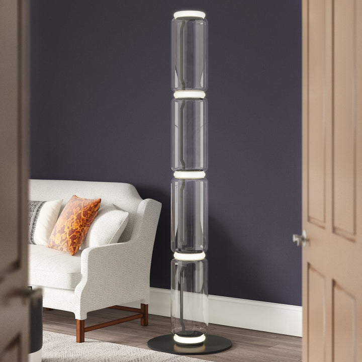 Bambu Glas Golvlampa