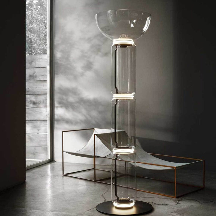 Bambu Glas Golvlampa